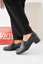 Women's spring-autumn black leather shoes  2505351 photo №8