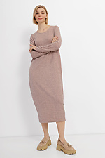 Трикотажне довге плаття DEBORA широке у стегнах з довгими рукавами Garne 3040351 фото №1