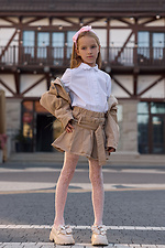 Children's fishnet pink tights M-SOCKS 2040352 photo №4