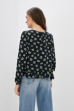 Штапельная блуза SOFI в ретро-стиле с длинными рукавами и воланом на спине Garne 3038352 фото №3