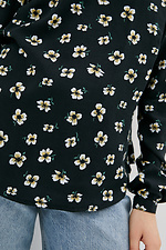 Штапельная блуза SOFI в ретро-стиле с длинными рукавами и воланом на спине Garne 3038352 фото №4