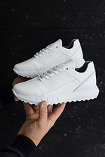 White leather sneakers for teenagers for the city  8019352 photo №3