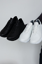 Белые кожаные кроссовки подростковые для города  8019352 фото №5