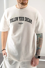 Чоловічий літній костюм із принтом Dream Молочний Teamv 8034352 фото №6