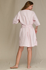Домашний льняной халат кимоно на запах летний короткий Key 2026353 фото №2
