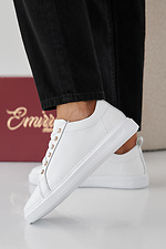 Damen-Sneakers aus weiem Leder fr Frhling und Herbst  2505353 Foto №5