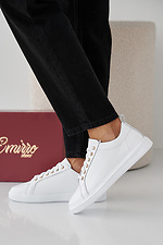 Damen-Sneakers aus weiem Leder fr Frhling und Herbst  2505353 Foto №6