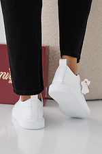 Damen-Sneakers aus weiem Leder fr Frhling und Herbst  2505353 Foto №7