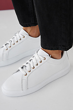Damen-Sneakers aus weiem Leder fr Frhling und Herbst  2505353 Foto №8