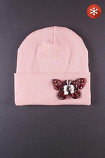 Warm children's knitted hat with fleece lining Garne 3500353 photo №1