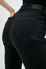 Облягаючі чорні джинси скинни з високою посадкою  4009353 фото №4