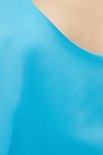 FANNI satin pajama top with thin straps in blue Garne 3036354 photo №3