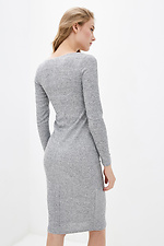 Облегающее платье миди DAIZI из серого трикотажного полотна Garne 3037354 фото №3