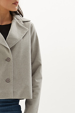 Jesienna krótka kurtka wykonana z mieszanki wełnianej tkaniny płaszczowej Garne 3039354 zdjęcie №2