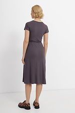 LUISA gray knitted dress under the belt with short sleeves Garne 3040354 photo №2