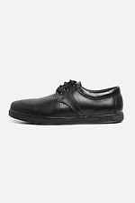 Black Perforated Leather Sneakers  4205354 photo №1
