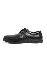 Black Perforated Leather Sneakers  4205354 photo №2