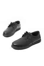 Black Perforated Leather Sneakers  4205354 photo №4