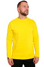 Yellow plain sweatshirt with label Custom Wear 8025354 photo №1