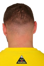 Yellow plain sweatshirt with label Custom Wear 8025354 photo №3
