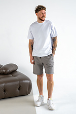 Men's BASKET knit shorts gray Teamv 8034354 photo №5