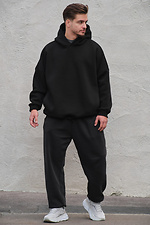 Herren Oversize Hoodie Sweatshirt mit Kapuze aus Fleece Without Art Black Without 8049354 Foto №2