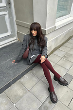 Burgunderrote Mikrofaserstrumpfhose M-SOCKS 2040355 Foto №4