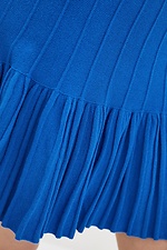Полушерстяная вязаная юбка плиссе с воланом  4038355 фото №4
