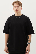 Übergroßes T-Shirt aus Baumwolle mit Slogan Garne 9000355 Foto №1