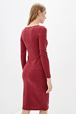 Облягаюча сукня міді DAIZI з червоного трикотажного полотна Garne 3037356 фото №3