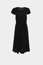 Трикотажна сукня LUISA чорного кольору під пояс із короткими рукавами Garne 3040356 фото №5