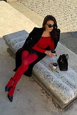 Rote Mikrofaserstrumpfhose M-SOCKS 2040357 Foto №2