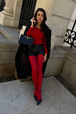 Rote Mikrofaserstrumpfhose M-SOCKS 2040357 Foto №3