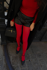 Rote Mikrofaserstrumpfhose M-SOCKS 2040357 Foto №4