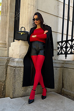 Rote Mikrofaserstrumpfhose M-SOCKS 2040357 Foto №6