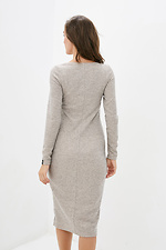 Облегающее платье миди DAIZI из серого трикотажного полотна Garne 3037357 фото №3