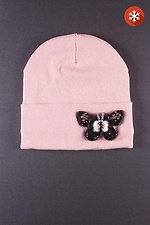 Warm children's knitted hat with fleece lining Garne 3500358 photo №1