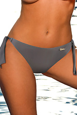 Gray low-cut bikini bottoms with side ties Marko 4024358 photo №1