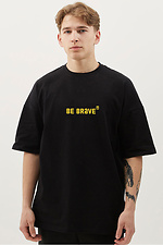 Übergroßes T-Shirt aus Baumwolle mit Slogan auf der Brust GEN 9000358 Foto №1