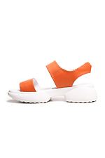 Red sandals on a white platform in a sporty style  4205359 photo №2
