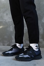 Хлопковые спортивные штаны на затяжках в черном цвете GARD 8038359 фото №7