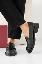 Women's spring-autumn black leather shoes  2505360 photo №6
