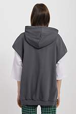 Women's ANN knitted vest with hood and slits Garne 3040360 photo №3