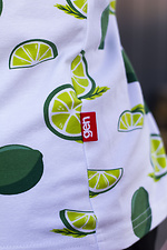 Farbiges Baumwoll-T-Shirt für den Sommer mit Limetten-Print GEN 8000360 Foto №4
