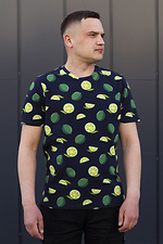 Farbiges Baumwoll-T-Shirt für den Sommer mit Limetten-Print GEN 8000361 Foto №1