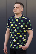 Kolorowa bawełniana koszulka na lato w limonkowy nadruk GEN 8000361 zdjęcie №2