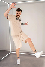 Herren Sommeranzug mit Dream print Beige Teamv 8034361 Foto №5