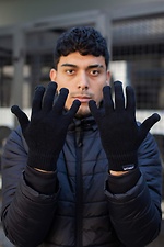 Черные сенсорные перчатки на зиму Without 8048361 фото №2