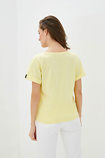 Бавовняна футболка JULIANA 2 лимонного кольору Garne 3038362 фото №2