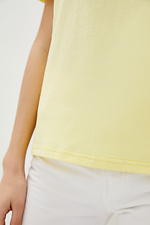 Хлопковая футболка JULIANA 2 лимонного цвета Garne 3038362 фото №4